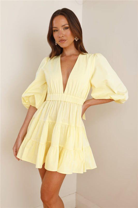 Sweetest Treat Mini Dress Yellow