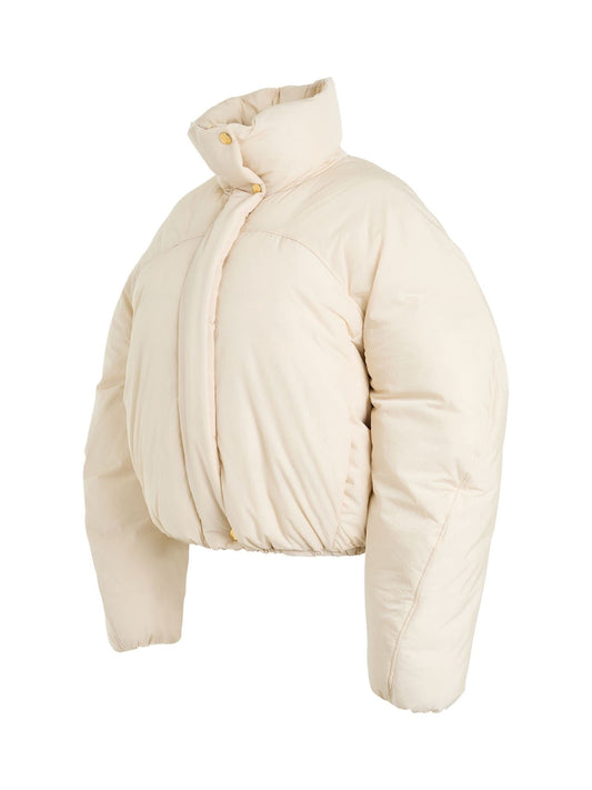 La Doudoune Courte Caraco Jacket in Off White