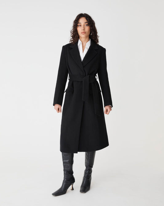 Orla Wool Blend Tie Waist Coat