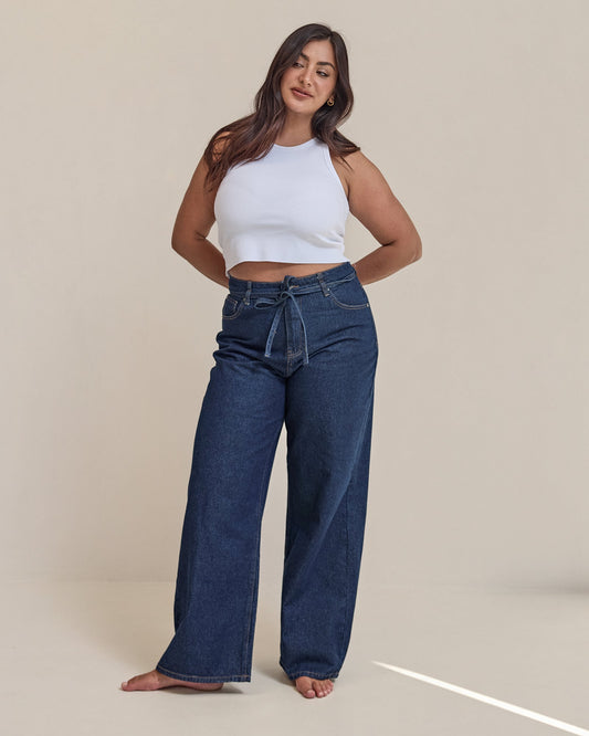 Gia High Rise Baggy Indigo