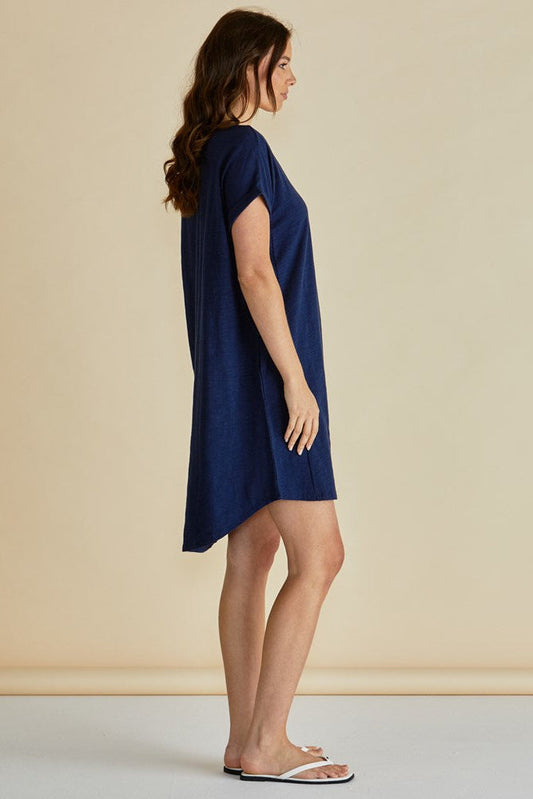 Maxine T-Shirt Dress - Navy