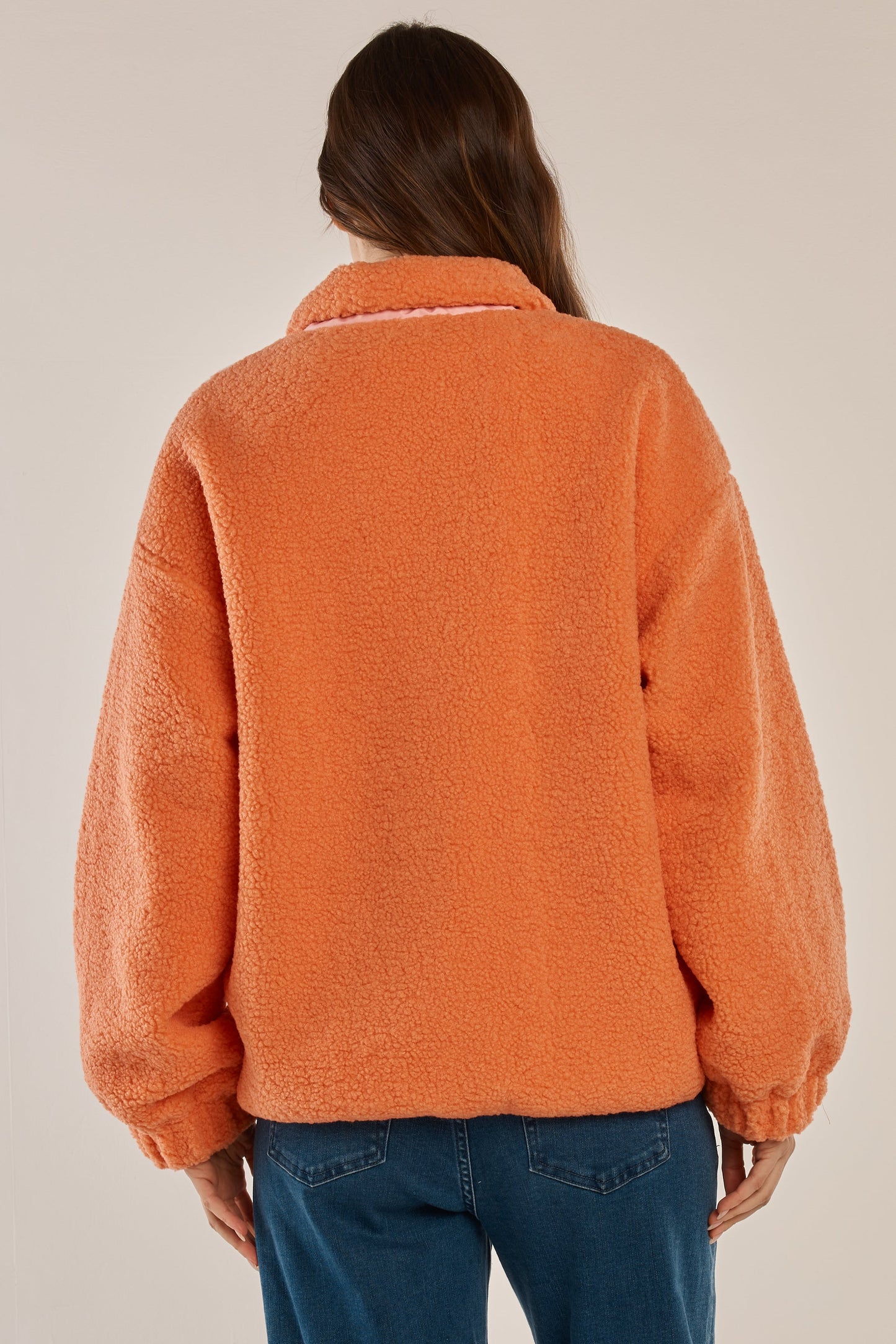 Jayne Fleece Jacket - Pink/Orange