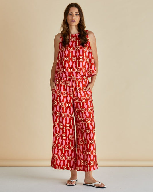 Copacabana Relax Pant - Sardinia Geo Print