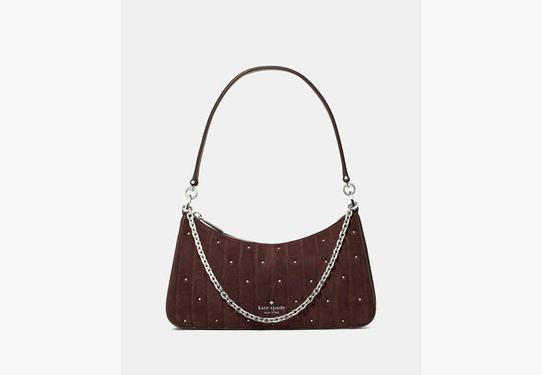 Margot Quilted Suede Shoulder Bag