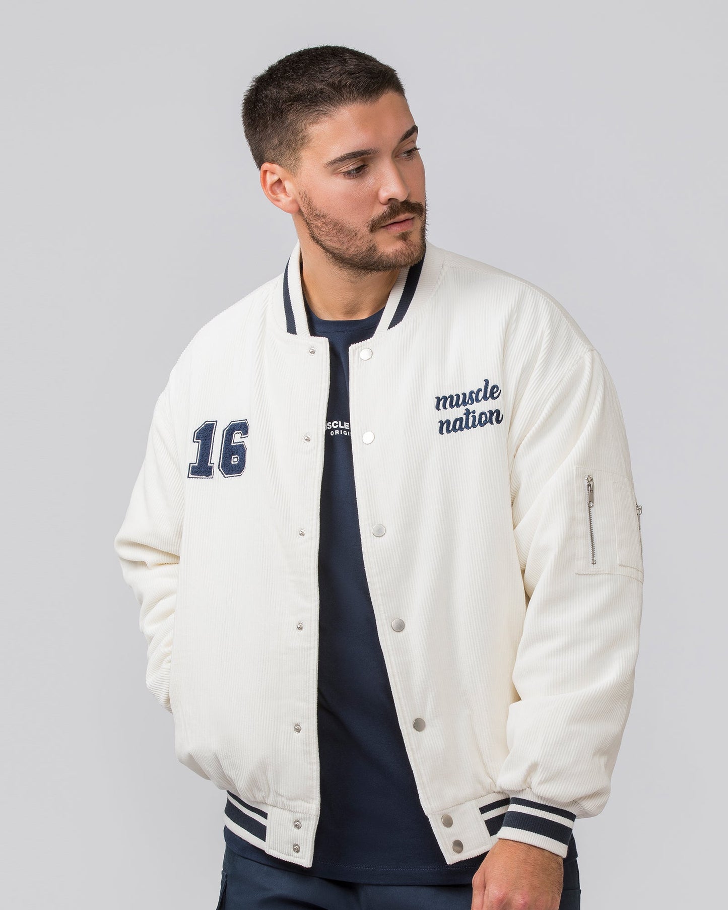 Retro Cord Bomber Jacket