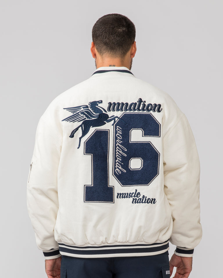 Retro Cord Bomber Jacket