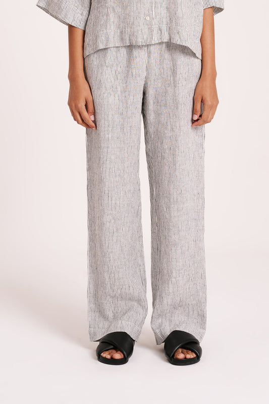 Lounge Stripe Linen Pant