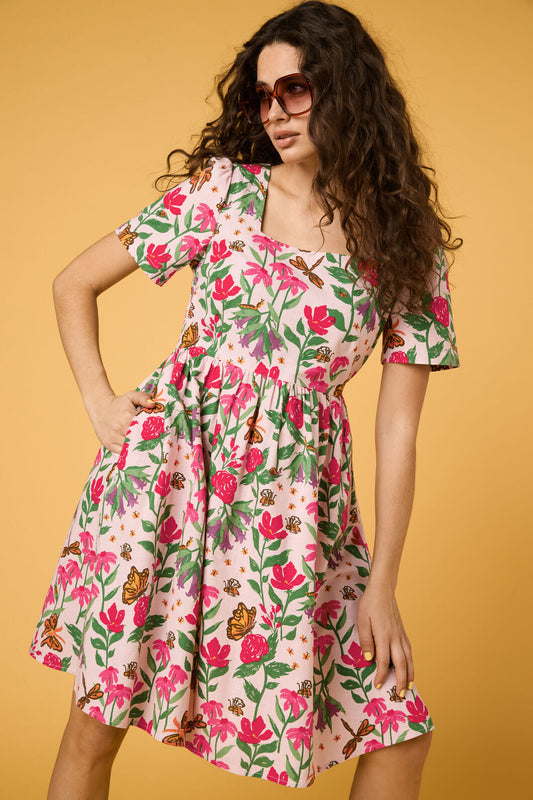 Garden Party Smock Dress