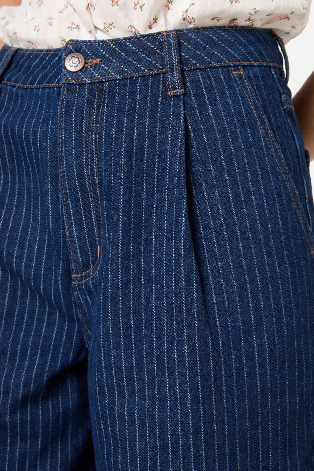 Pinstripe Relaxed Jean