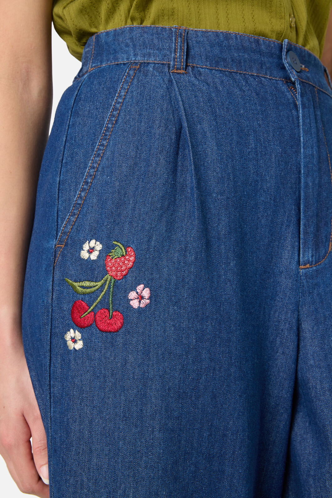 Berry Bloom Emb Culotte