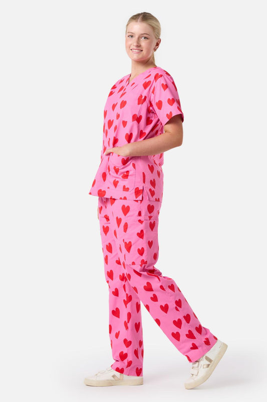 Love Hearts Scrub Set