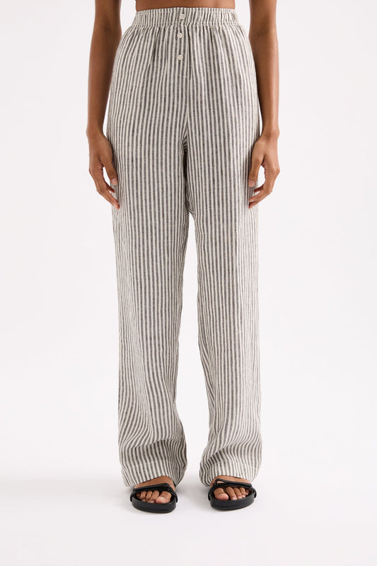 Lounge Stripe Linen Pant