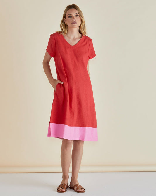 Elwood Dress - Red/Pink