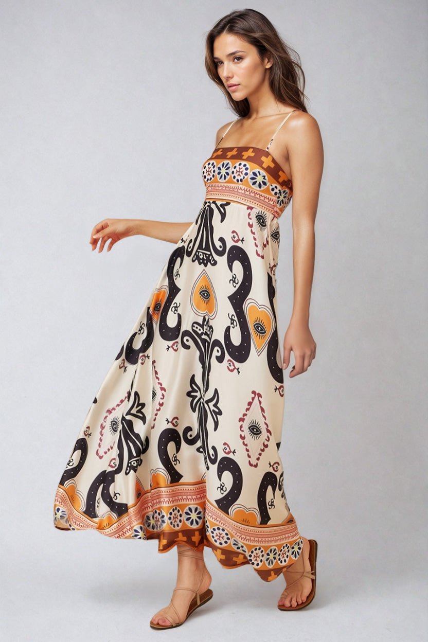 Bonita Maxi Dress - Spaghetti Strap Sun Dress in B