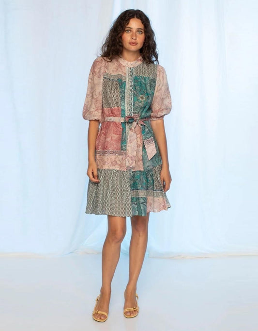 Holly Mini Dress - Paisley Mosaic