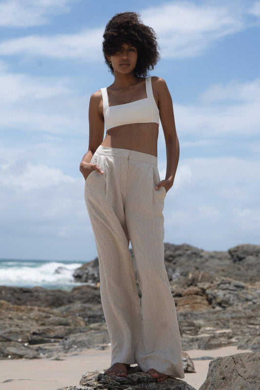 Oli Oatmeal Linen Pants