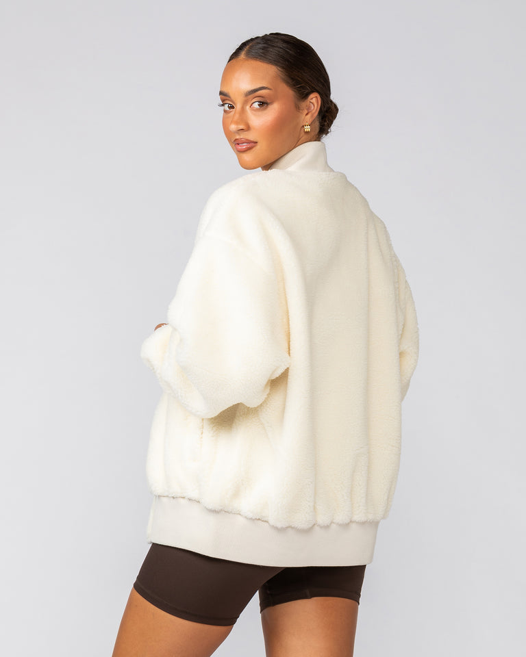 Sherpa Oversized Bomber Jacket