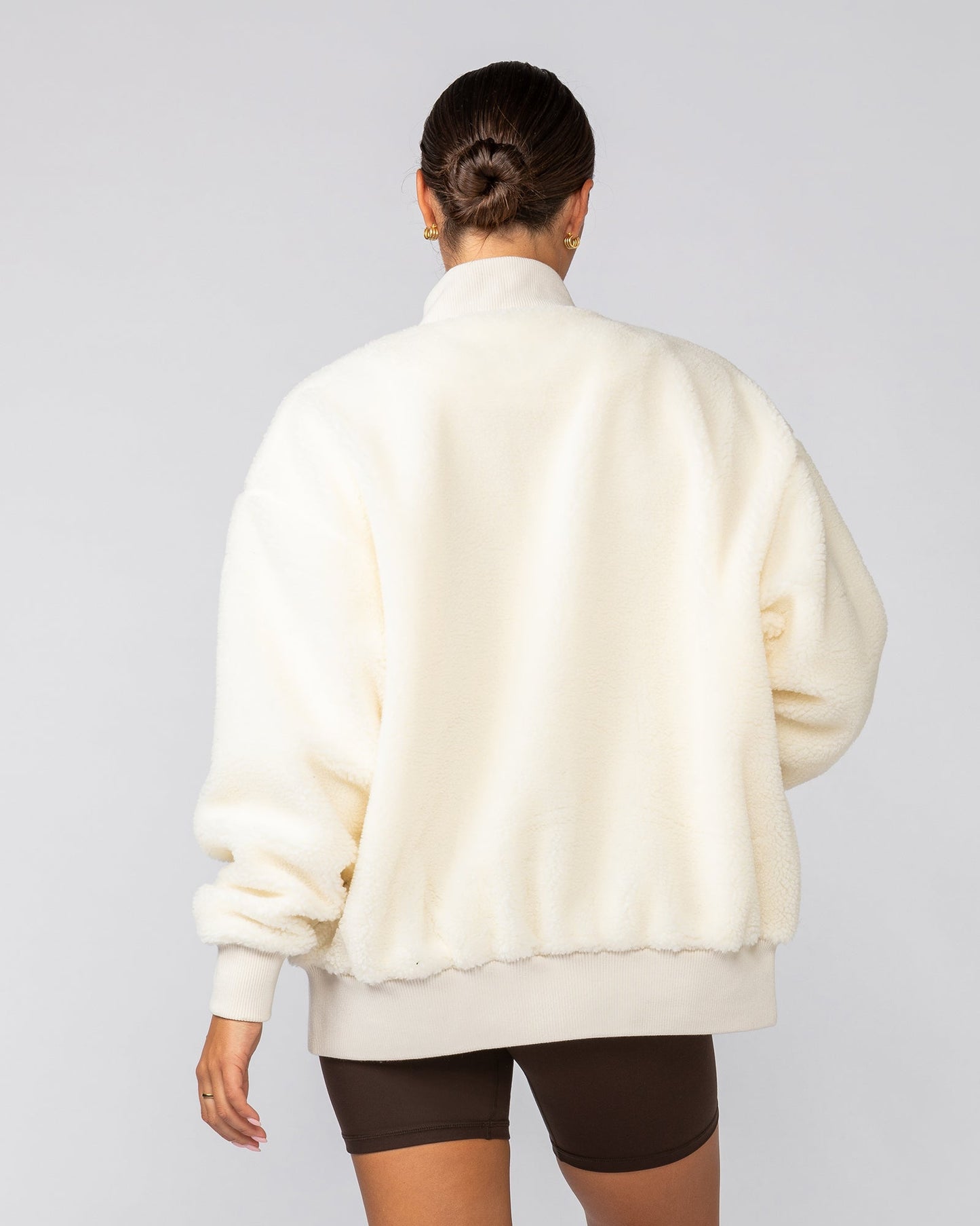 Sherpa Oversized Bomber Jacket