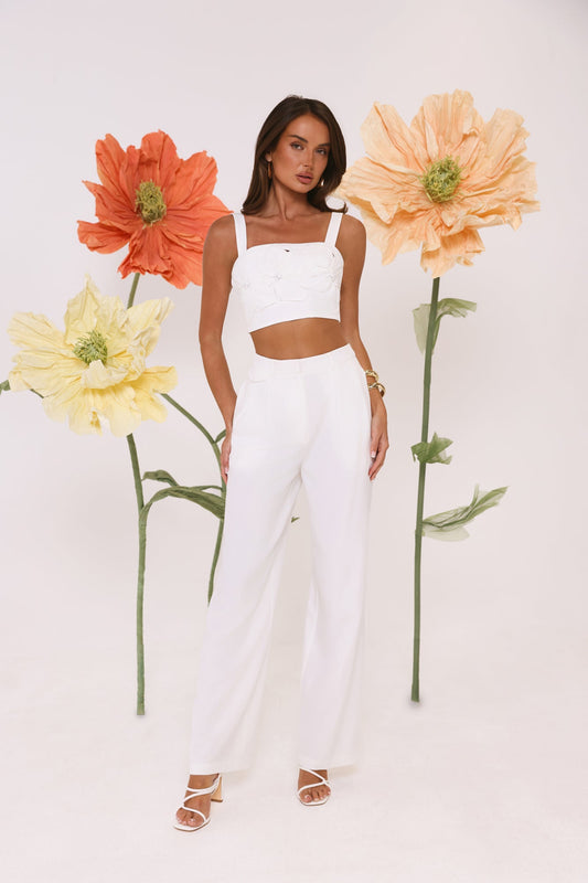 Summer Reverie Tailored Pants White
