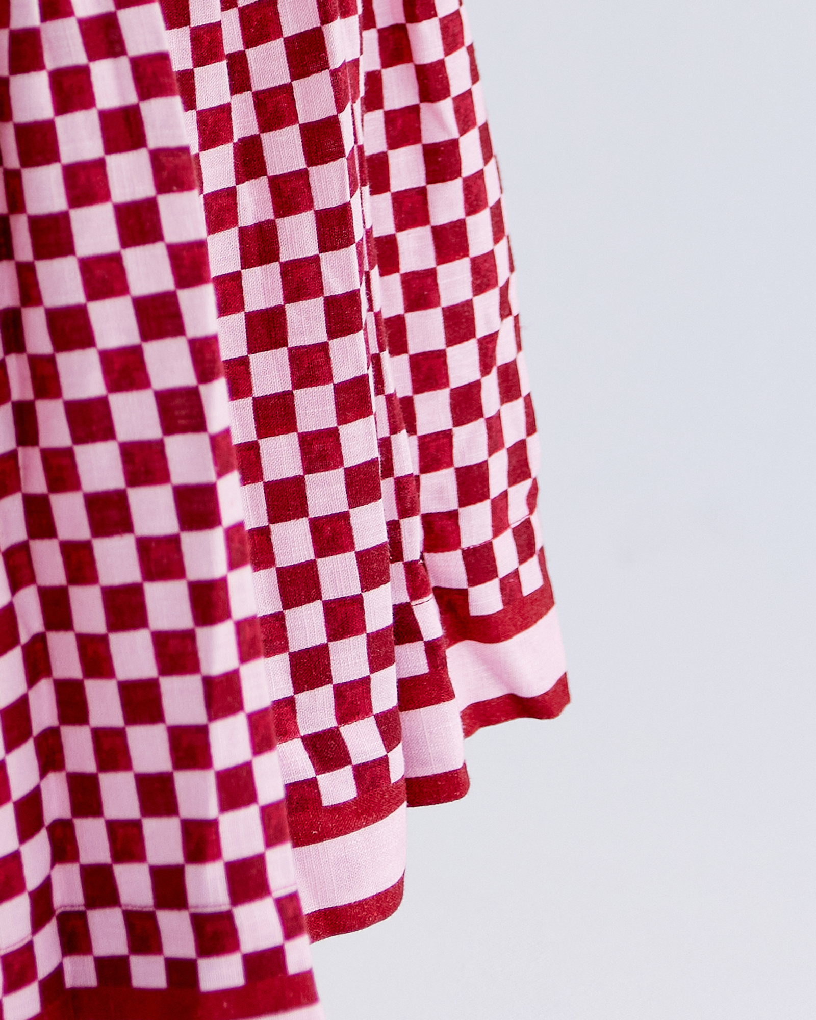 Barcelona Tiered Maxi Skirt - Crimson Haze