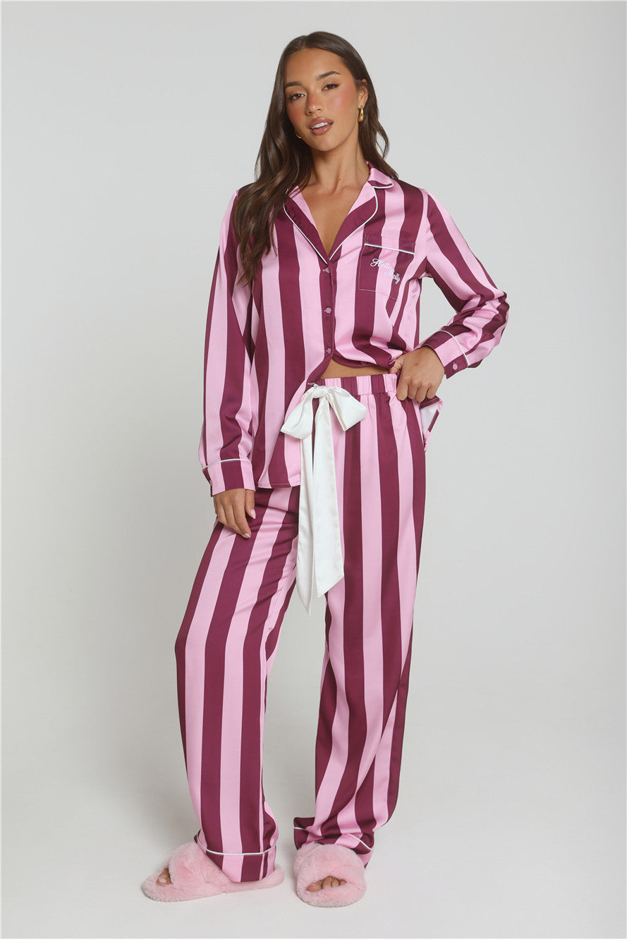 Cosy In Love Long Sleeve Pyjama Top Pink