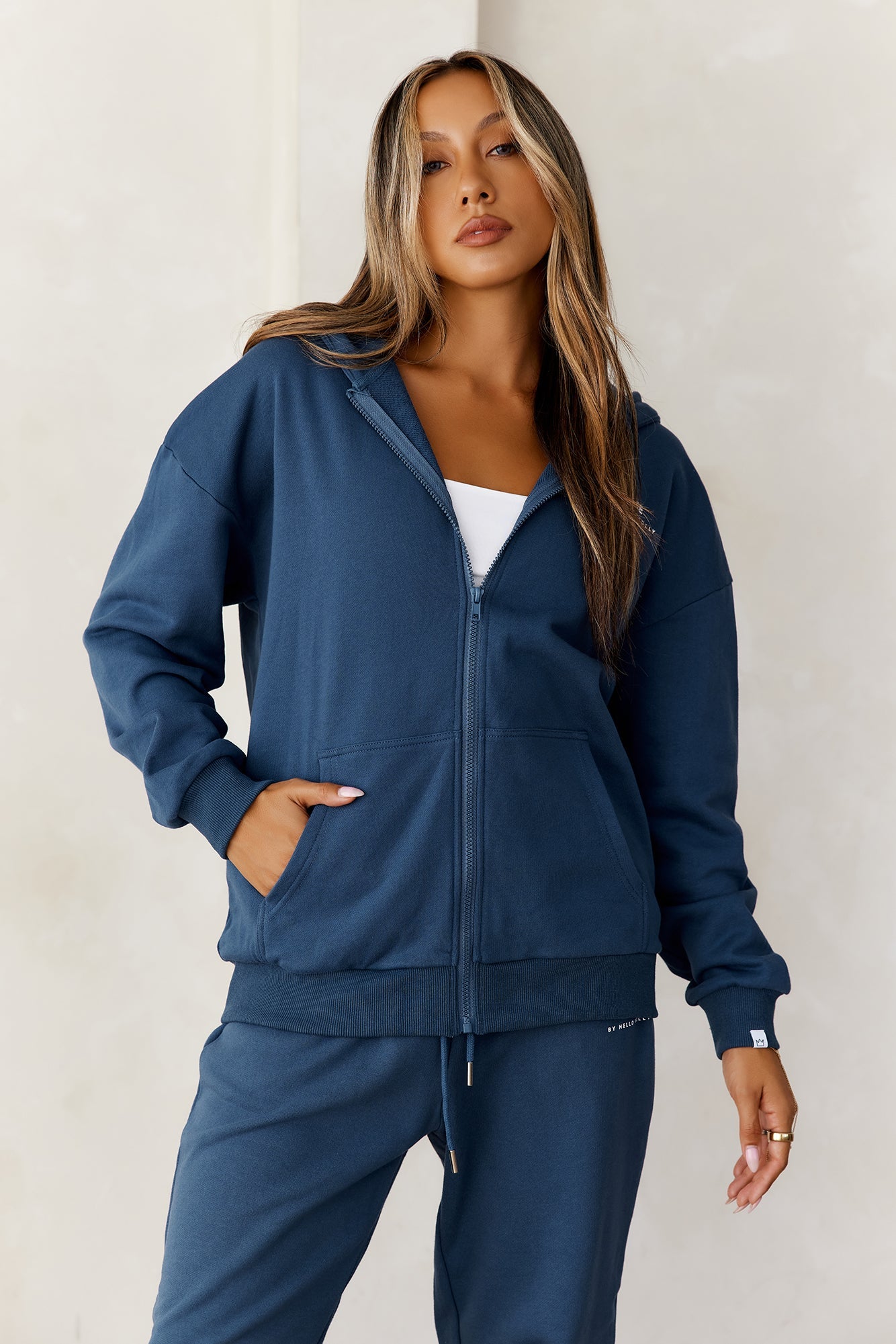 BASE Zip Up Chicago Hoodie Navy