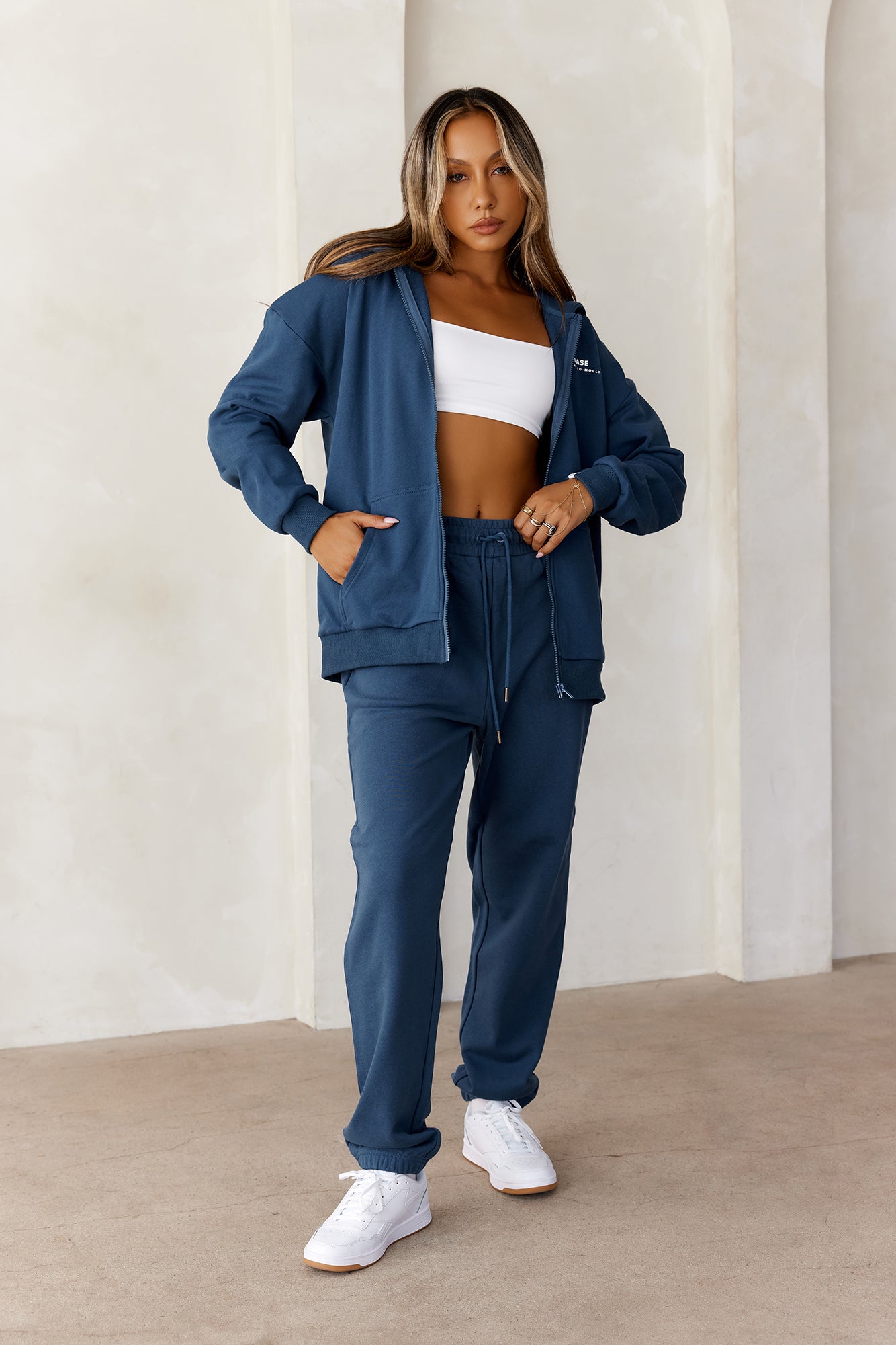 BASE Zip Up Chicago Hoodie Navy