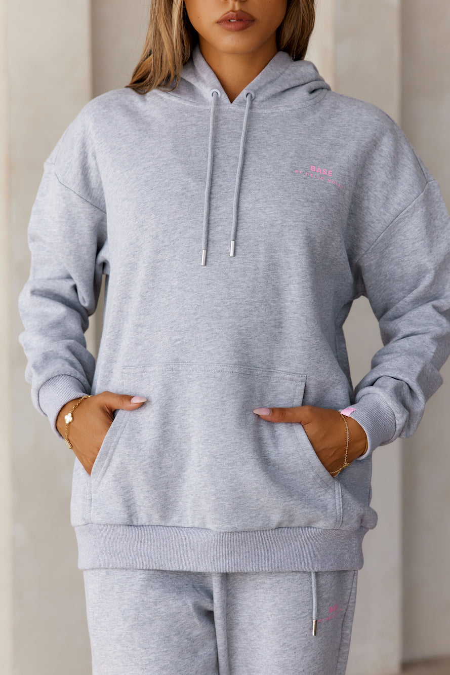 BASE Slip On Sydney Hoodie Grey Marle