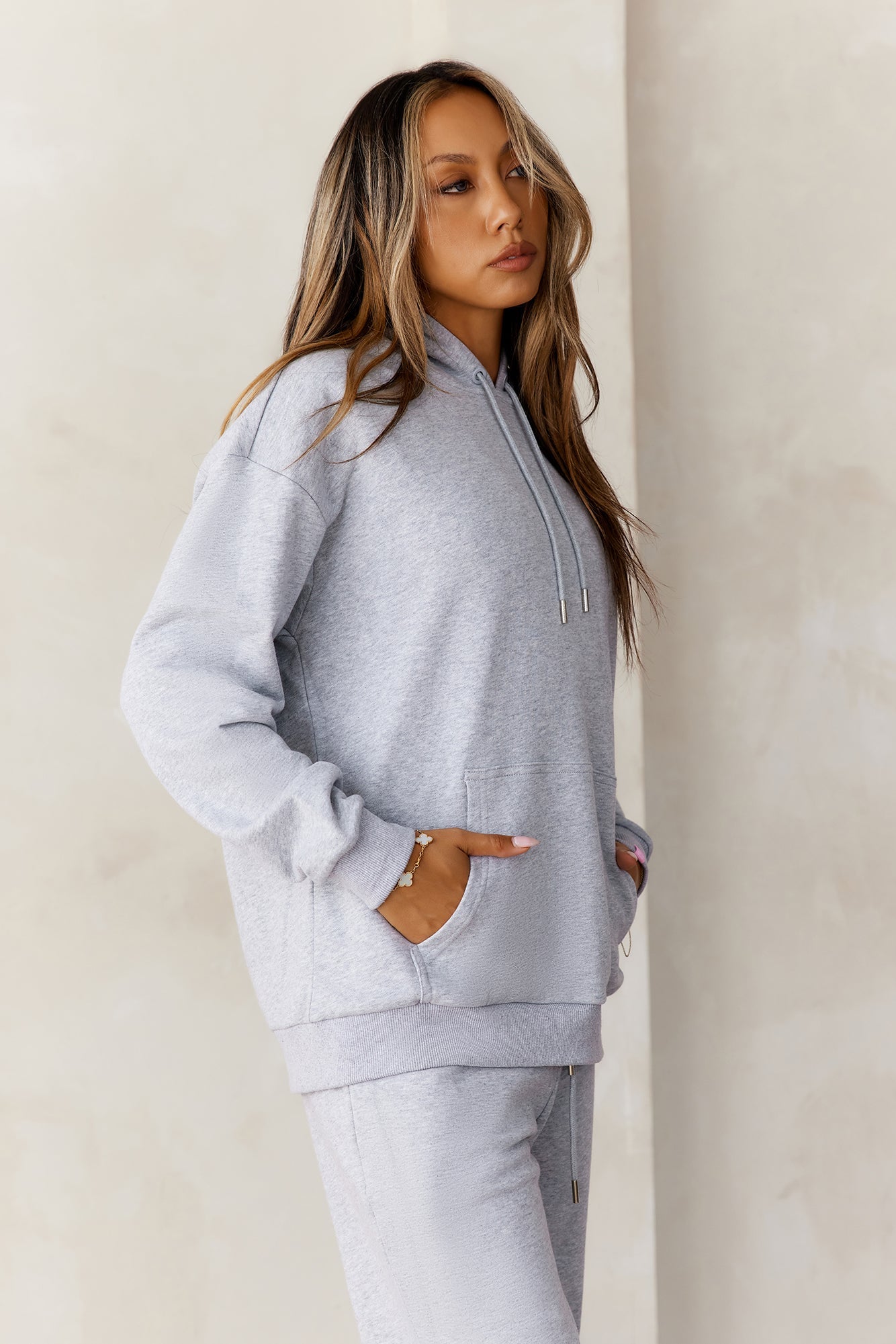 BASE Slip On Sydney Hoodie Grey Marle