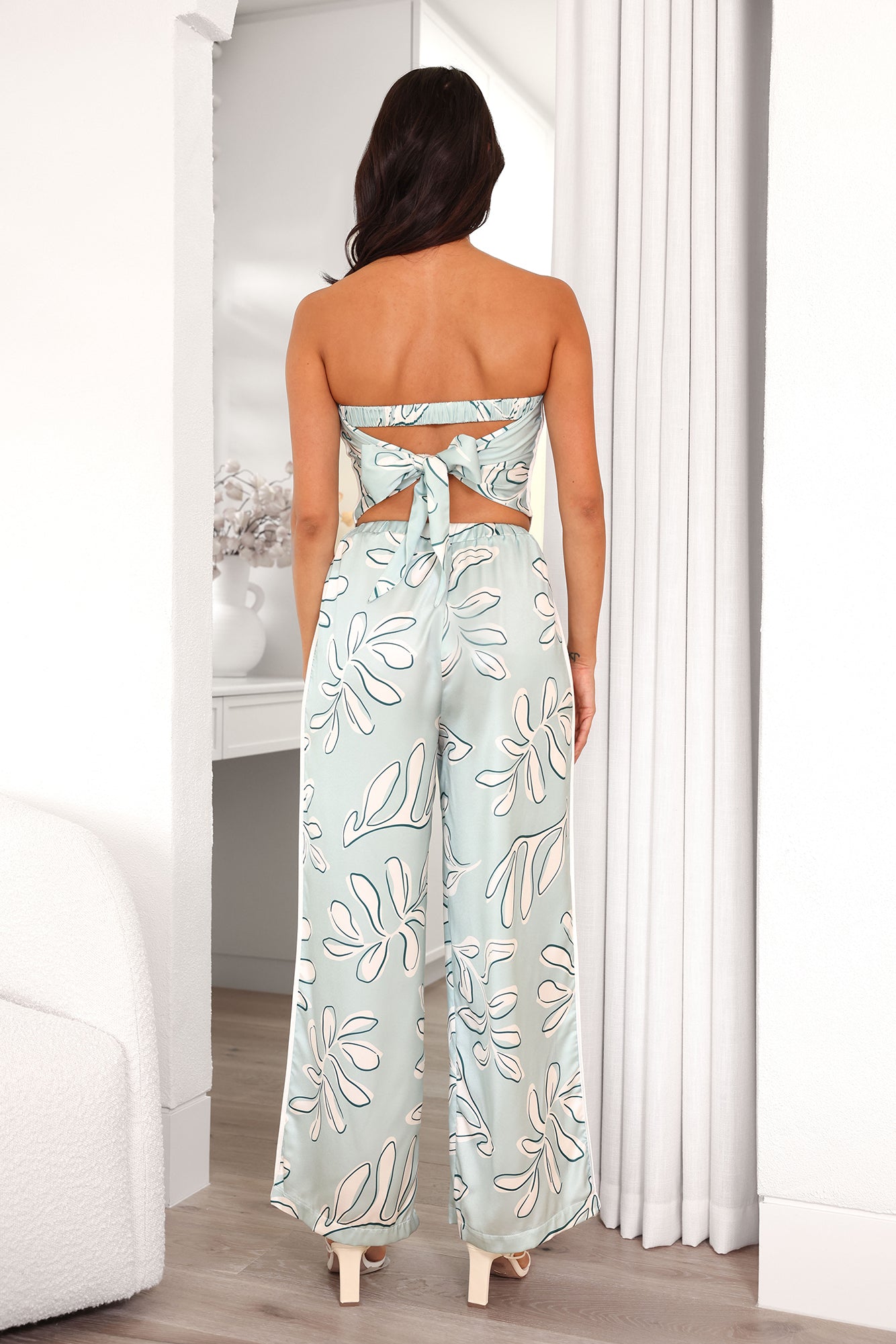 Silkier Style Satin Pants Sage