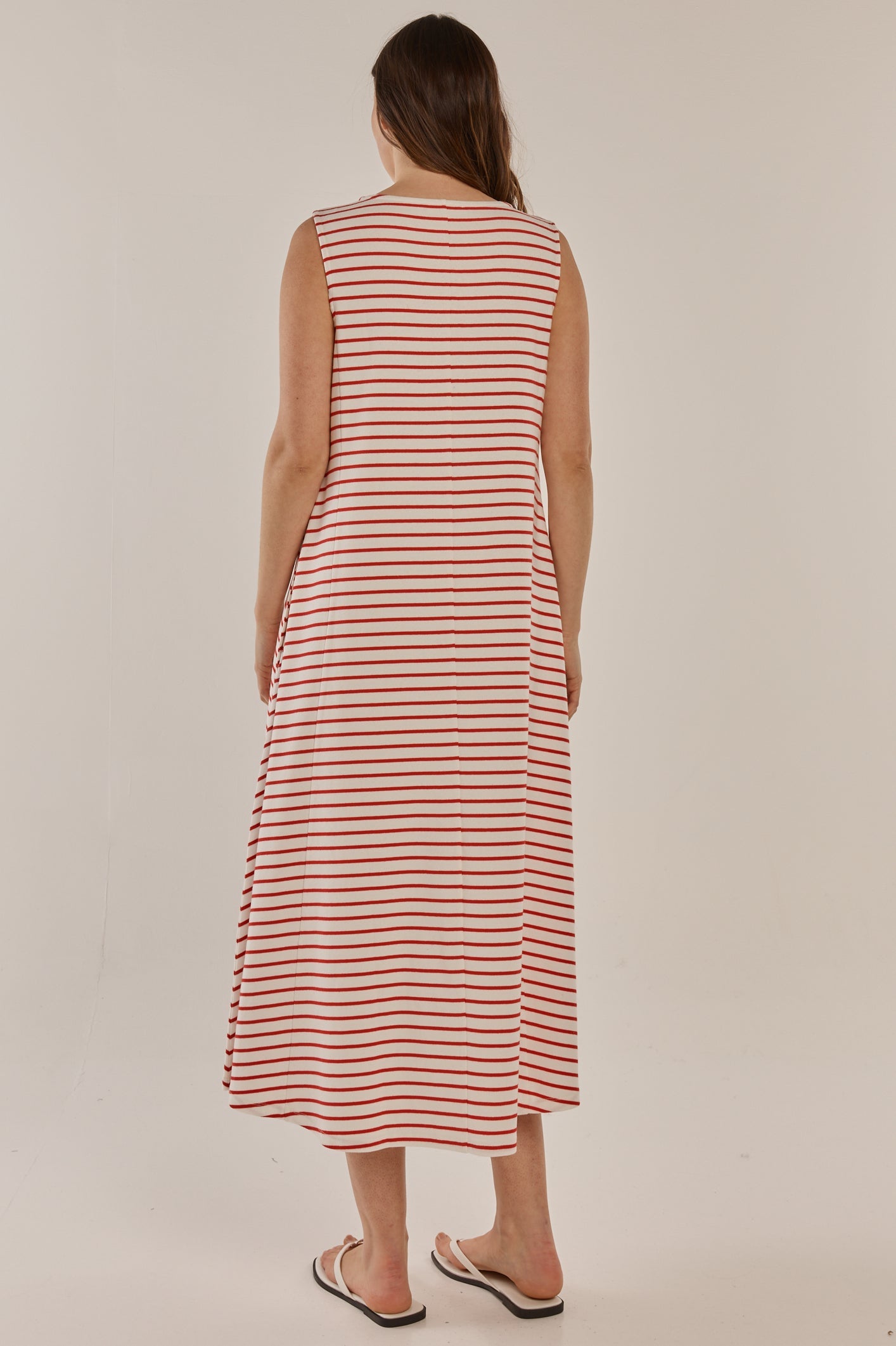 Sabrina Maxi Dress - Red Stripe