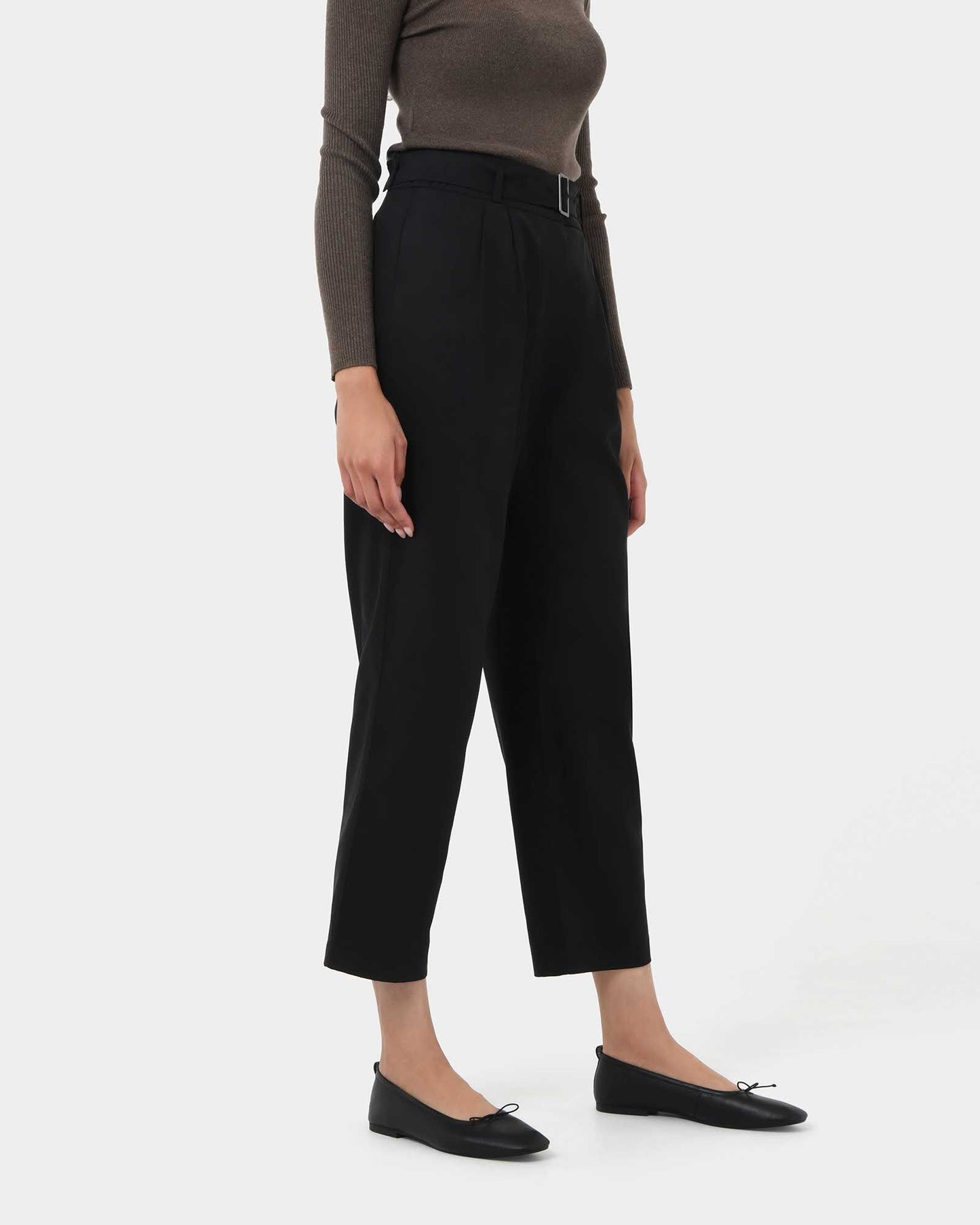 Mazzy Cotton Belted Trousers