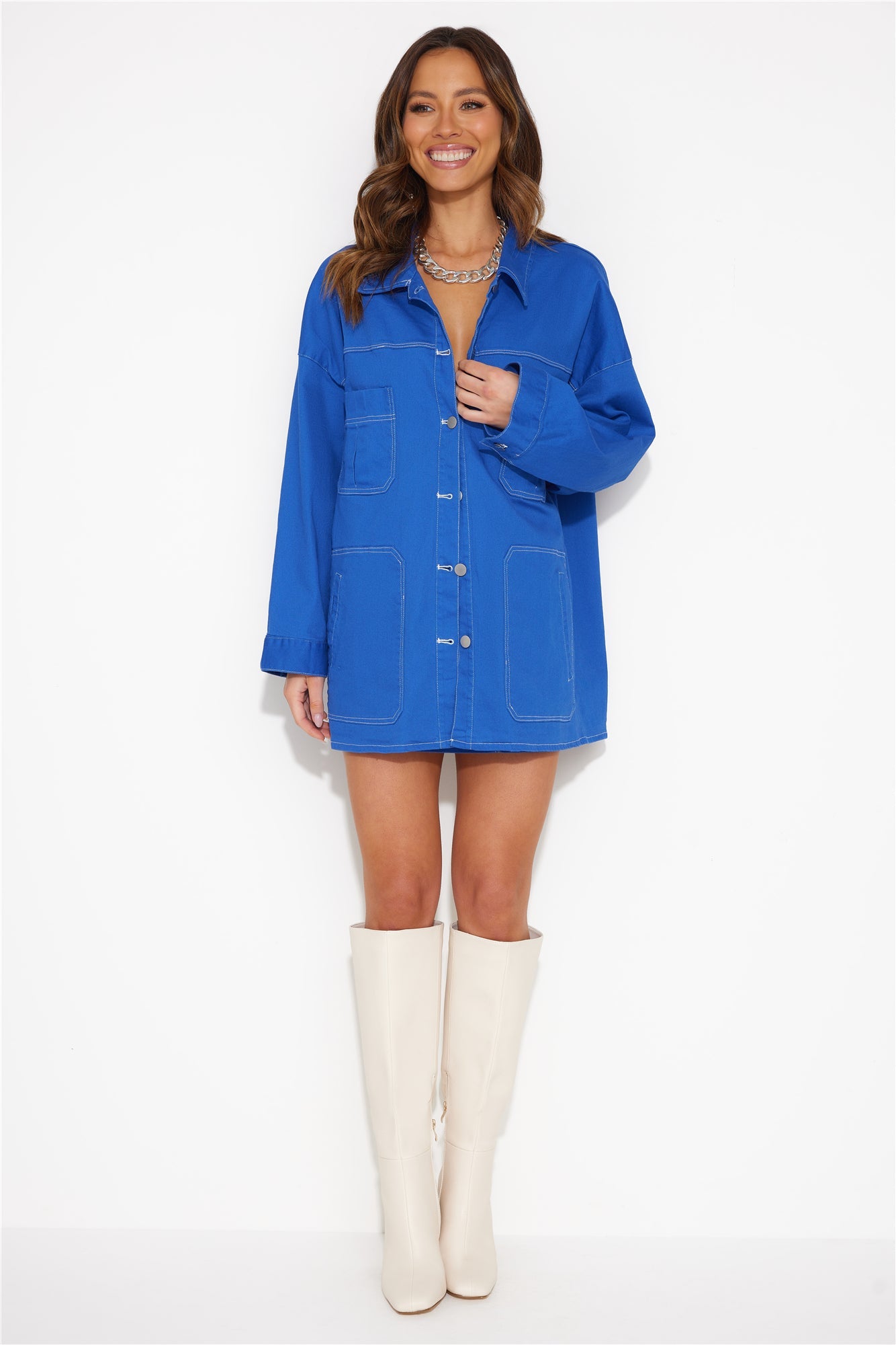 Walking Out Shirt Top Blue