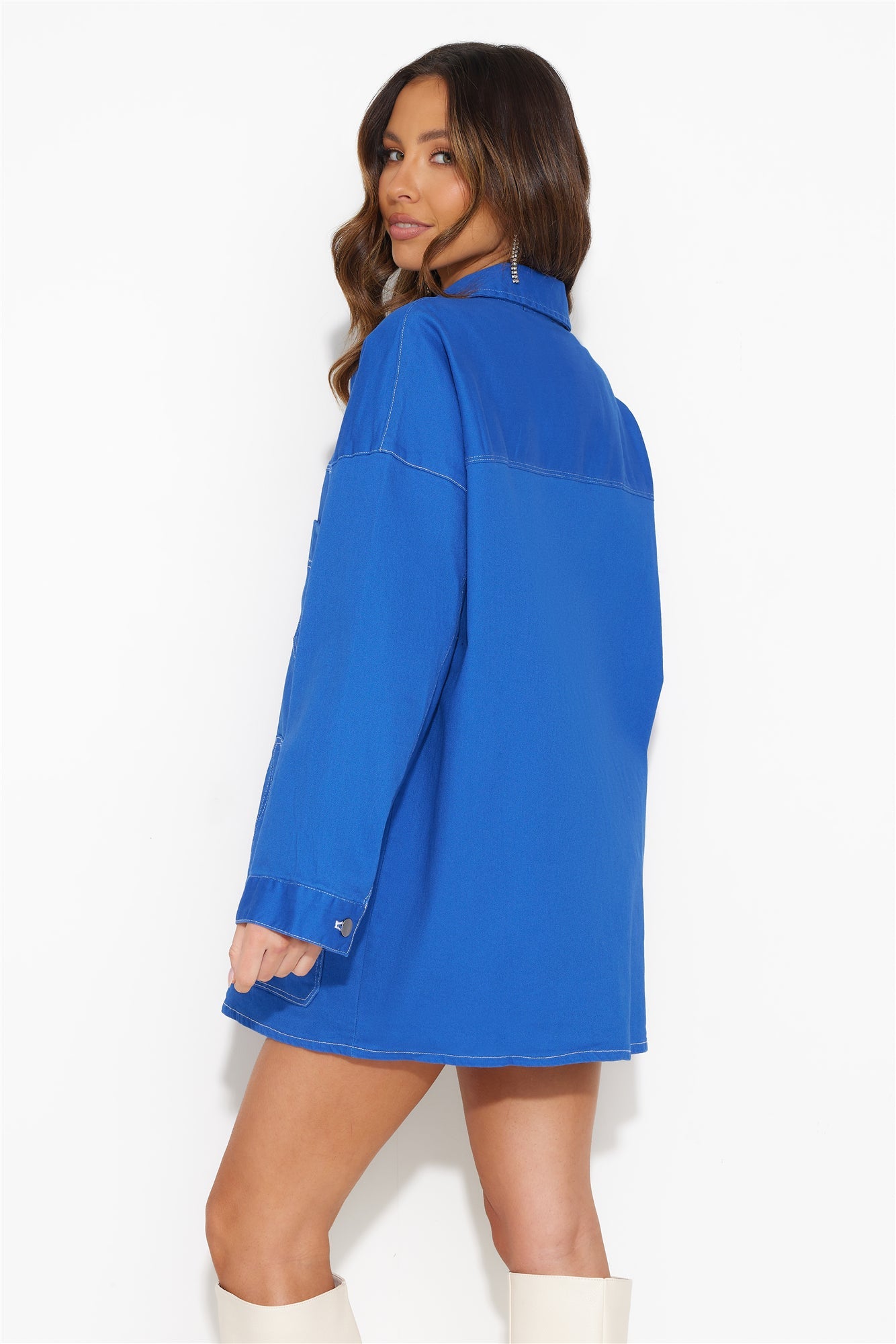 Walking Out Shirt Top Blue