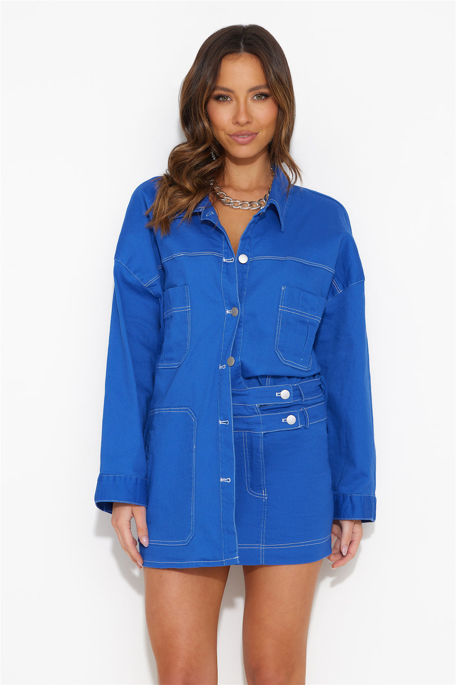 Walking Out Shirt Top Blue