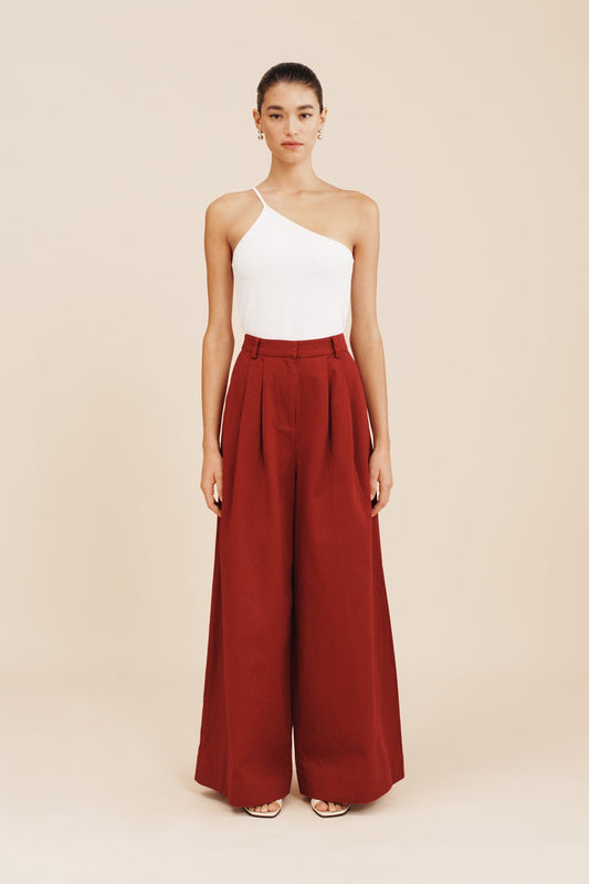 WESLEY TROUSER - GARNET