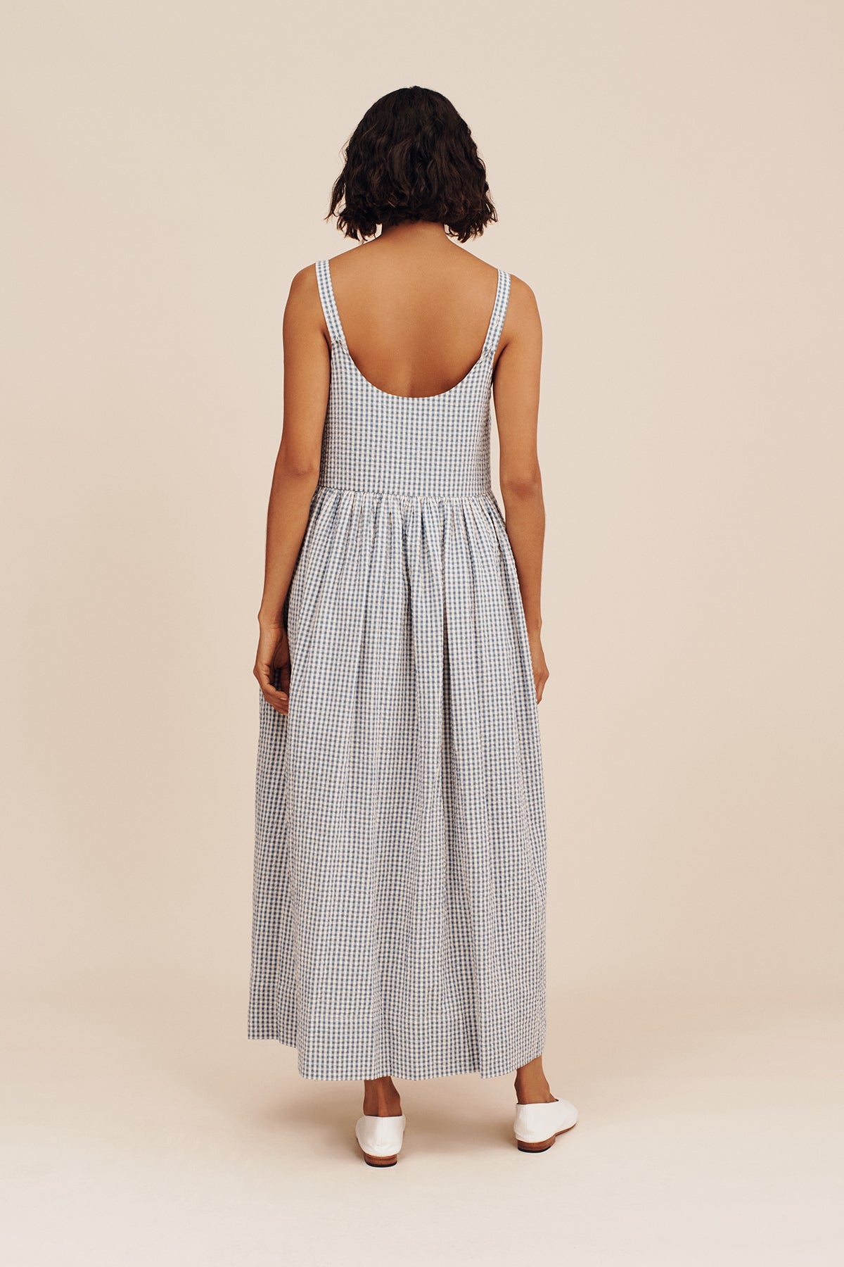 MIRA DRESS - BLUE GINGHAM