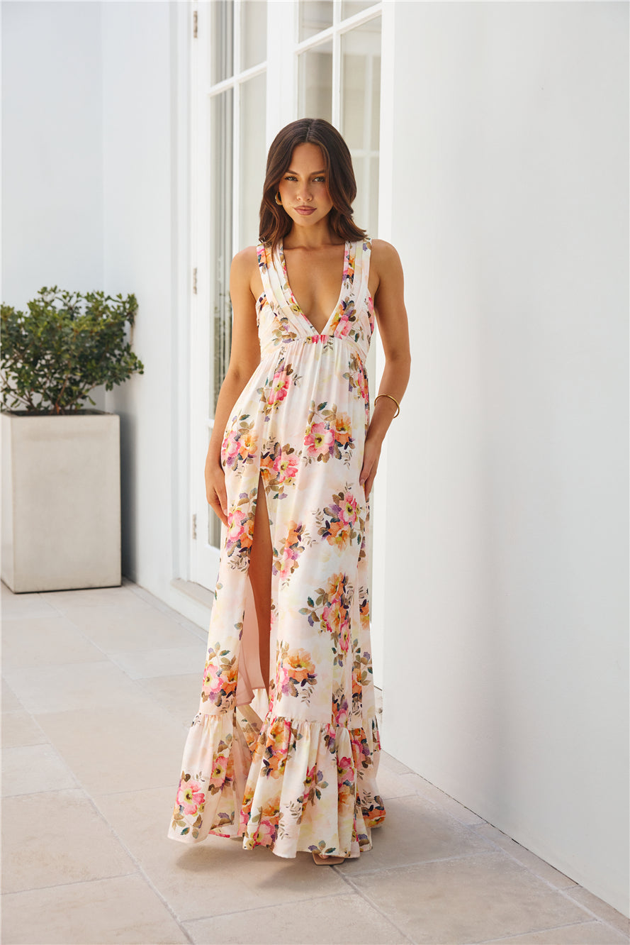 Wildflower Wonders Maxi Dress Orange
