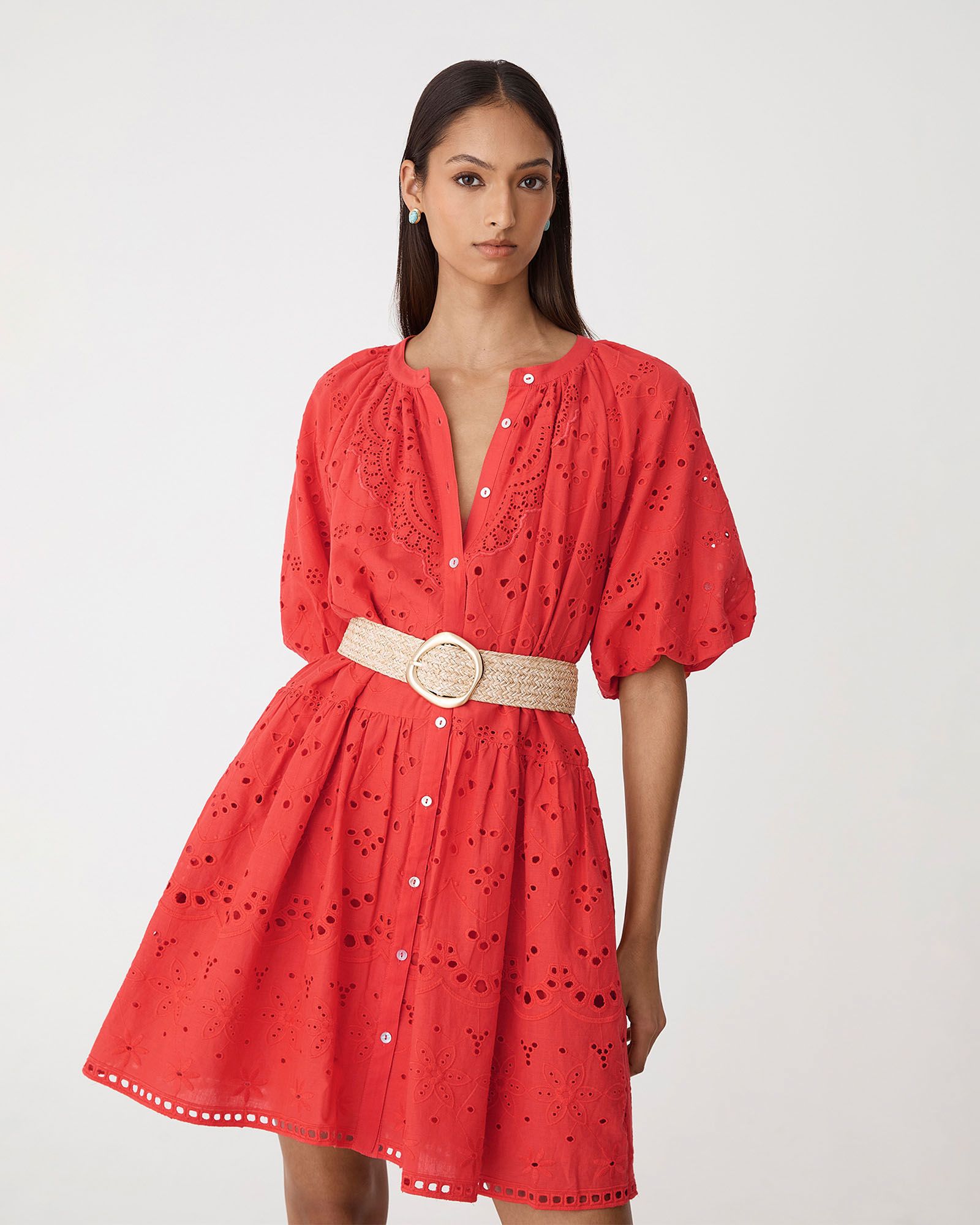 Lola Broderie Tiered Dress