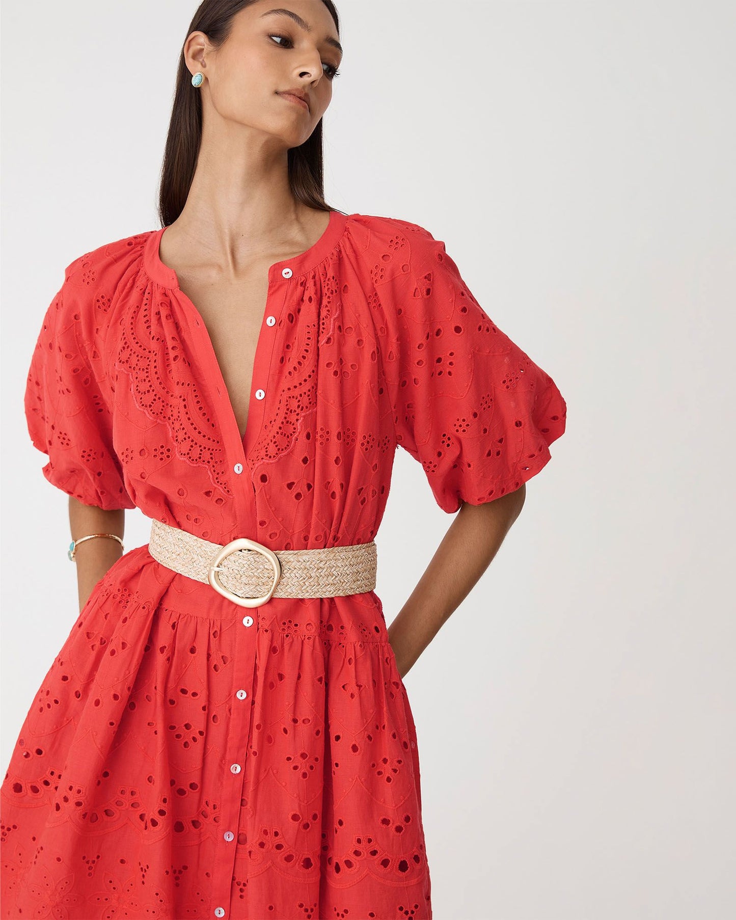 Lola Broderie Tiered Dress