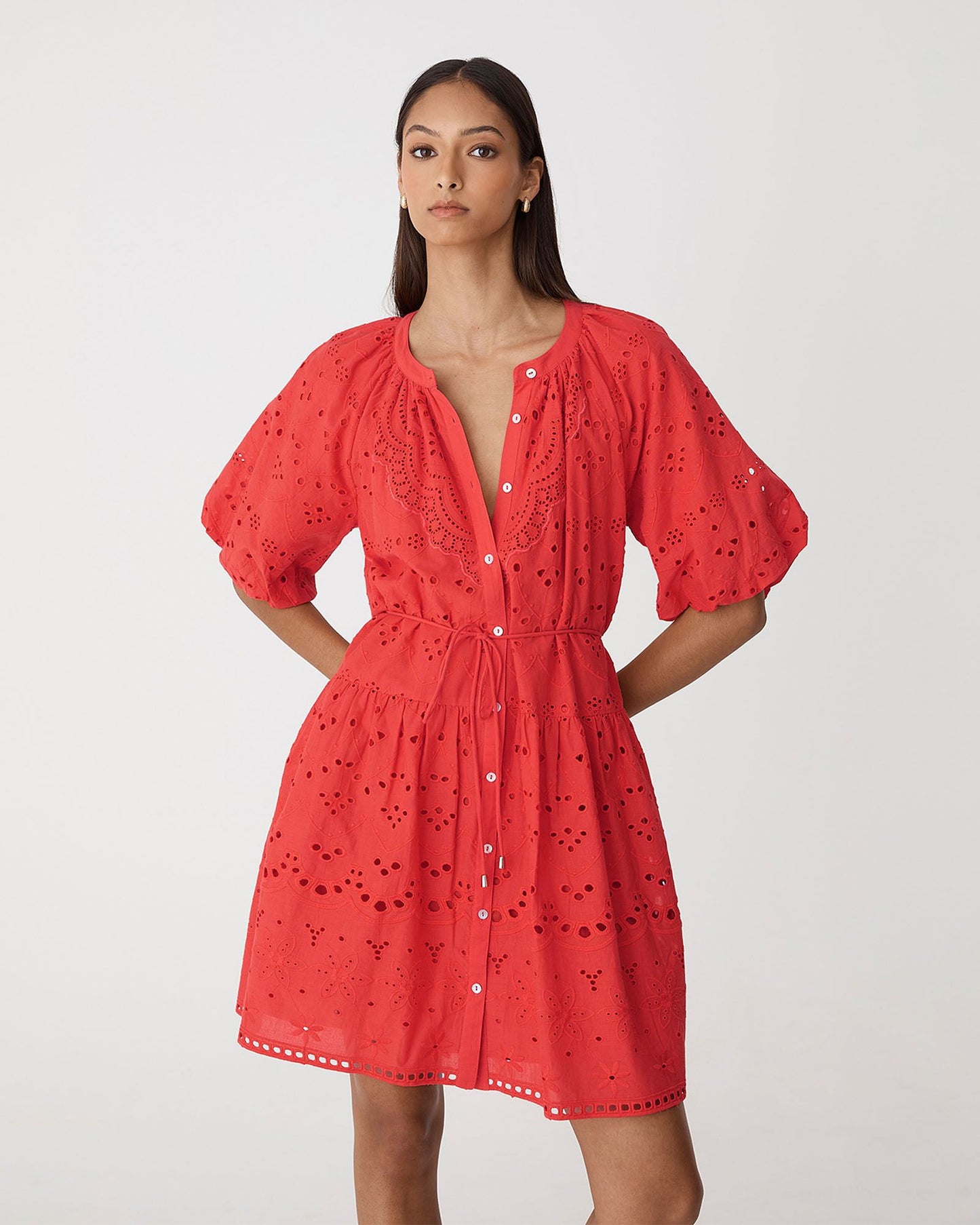 Lola Broderie Tiered Dress