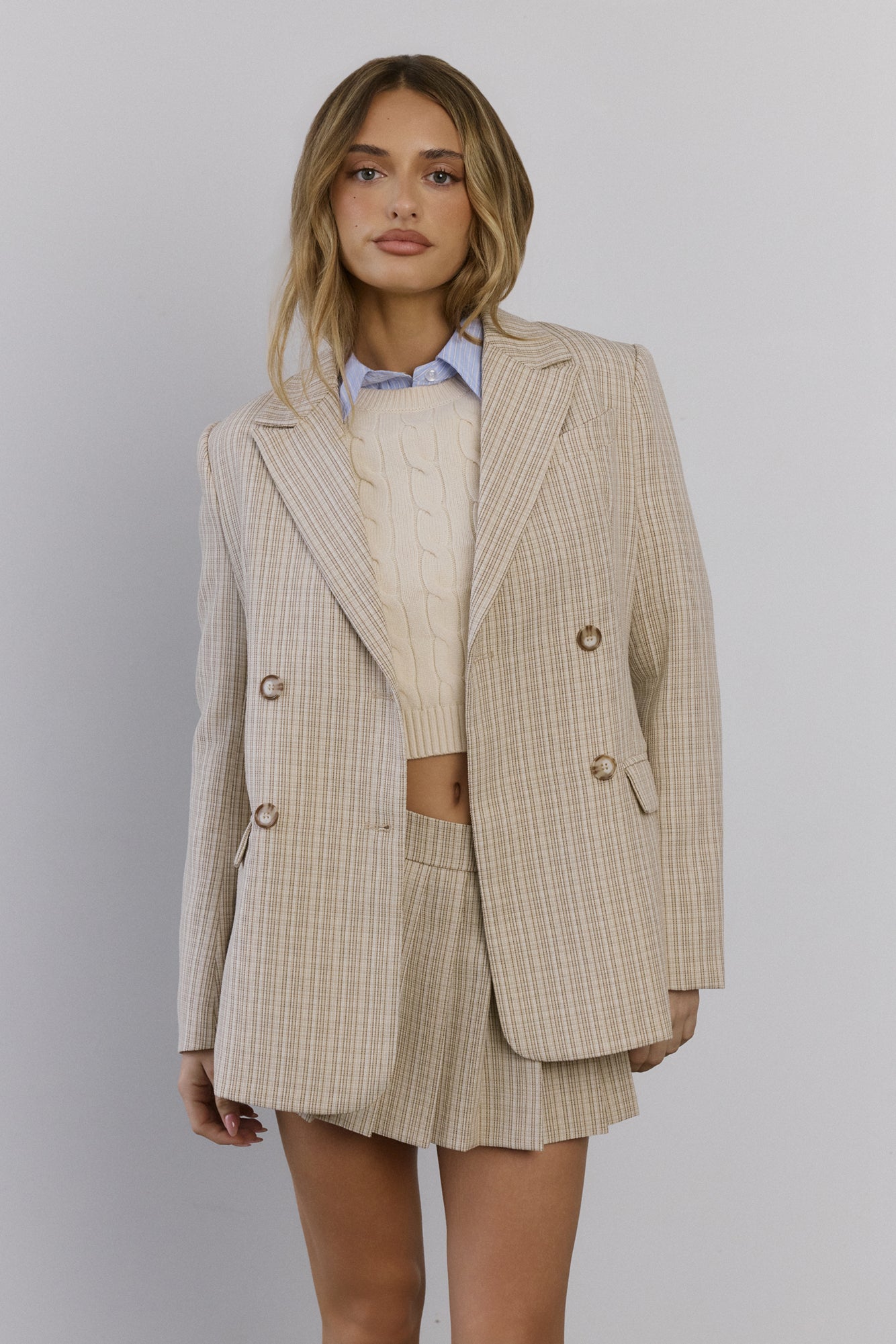Yacht Club Blazer Beige