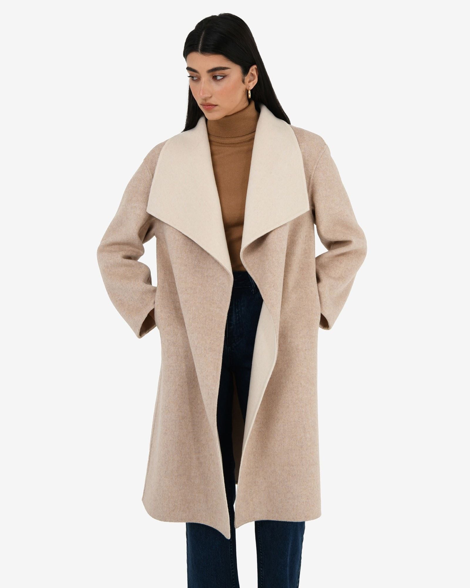Diana Wool Blend Cocoon Coat