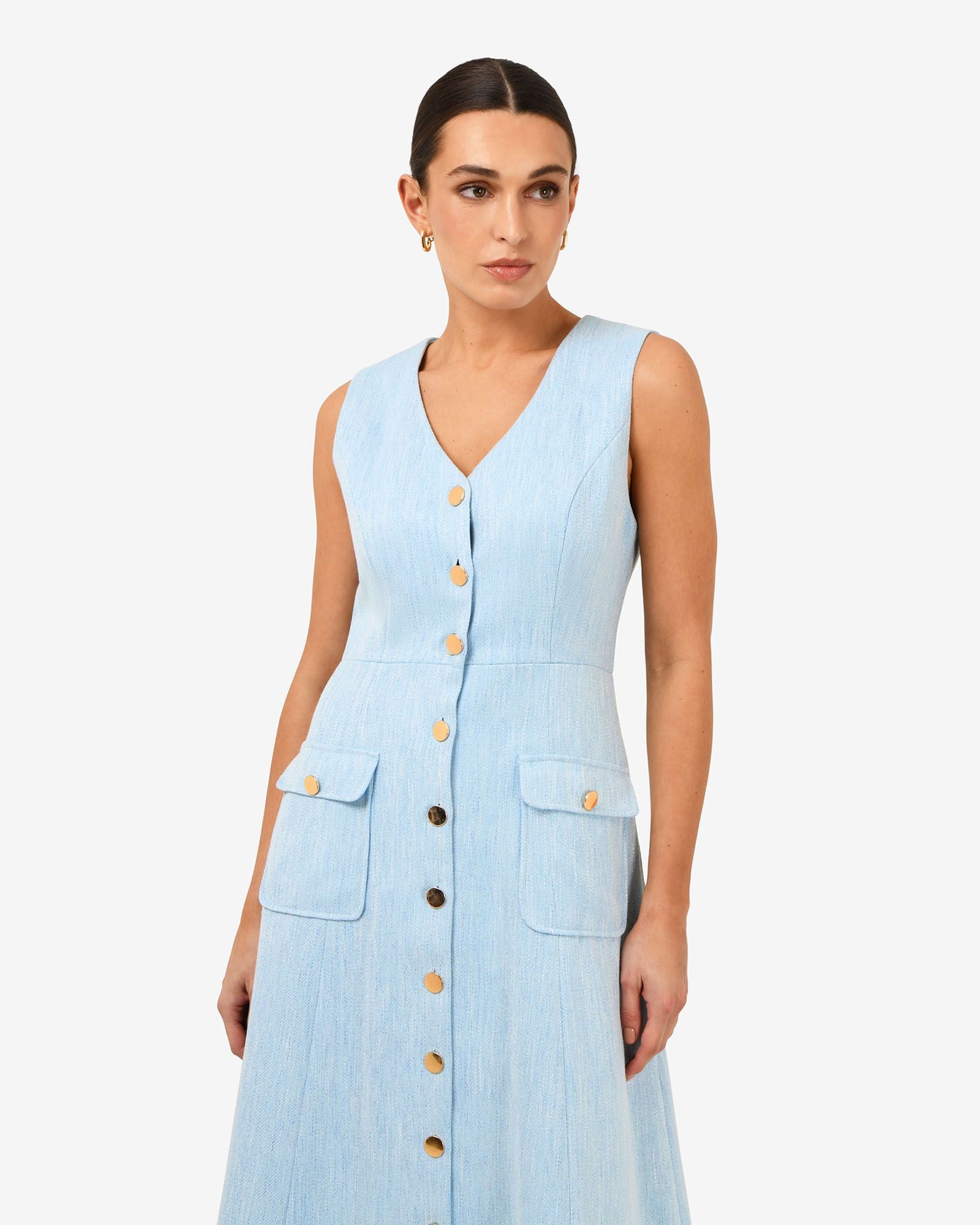 Valena Tweed Midi Dress