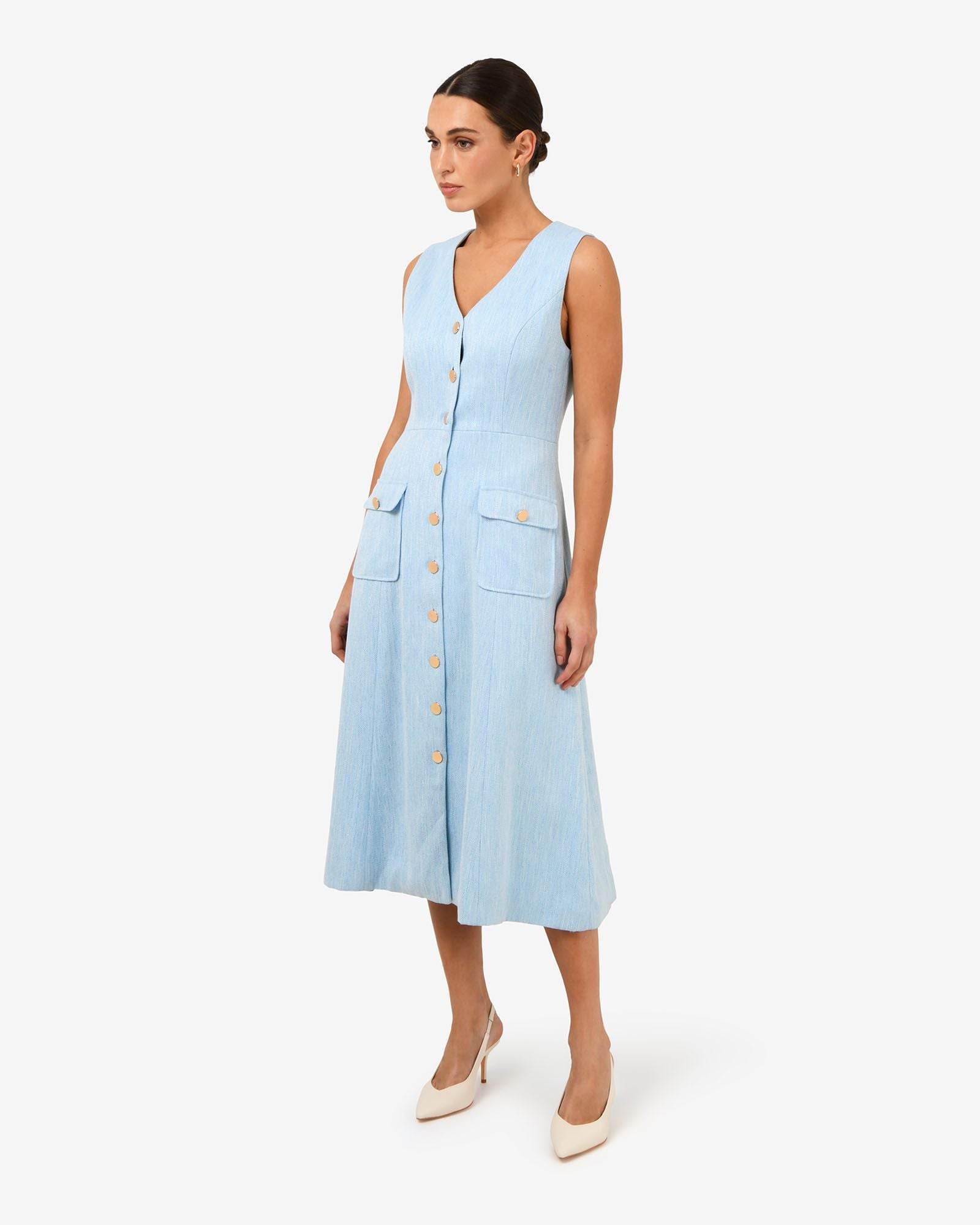 Valena Tweed Midi Dress