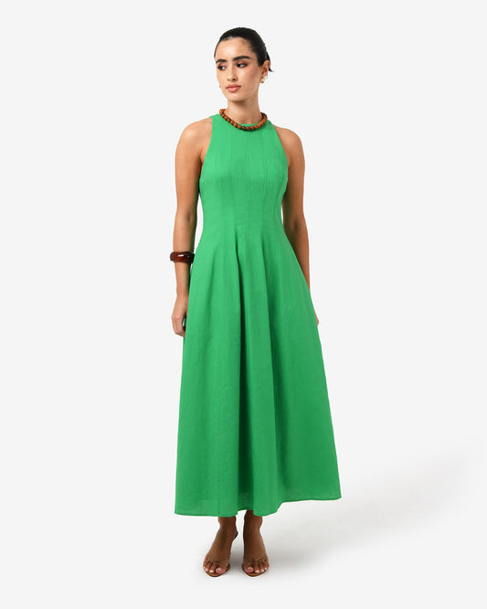 Tory Linen Blend Panel Dress