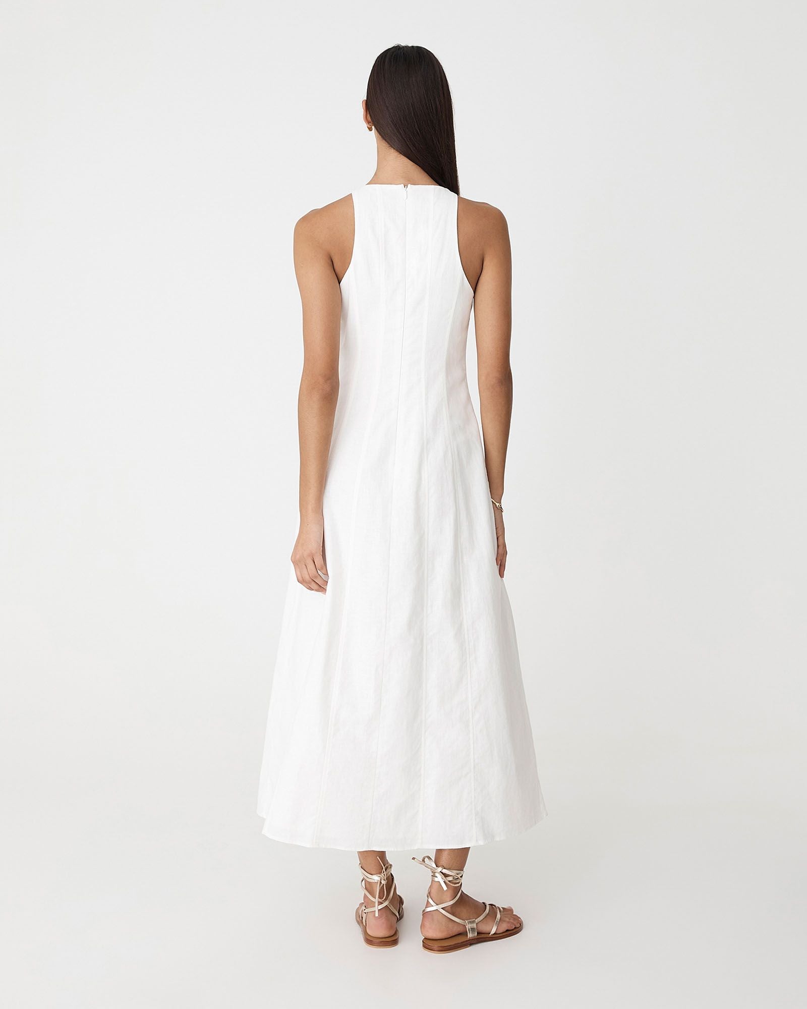 Tory Linen Blend Panel Dress