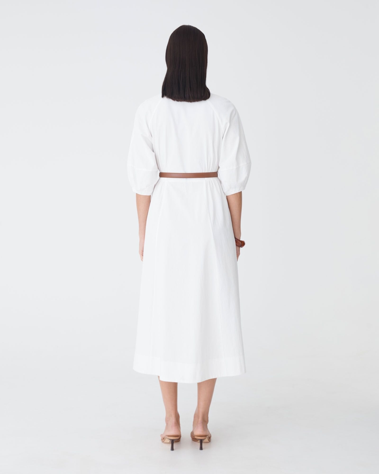 Lyn Lantern Sleeve Shirt Dress