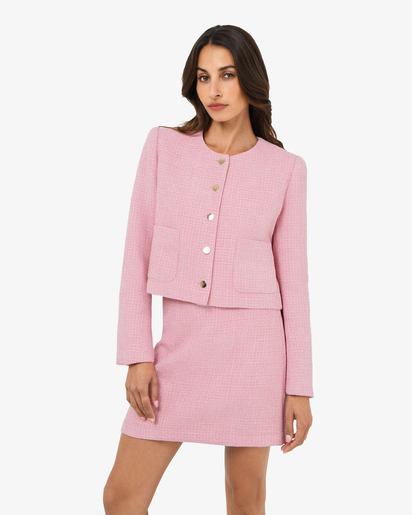 Cynthia Crop Tweed Jacket