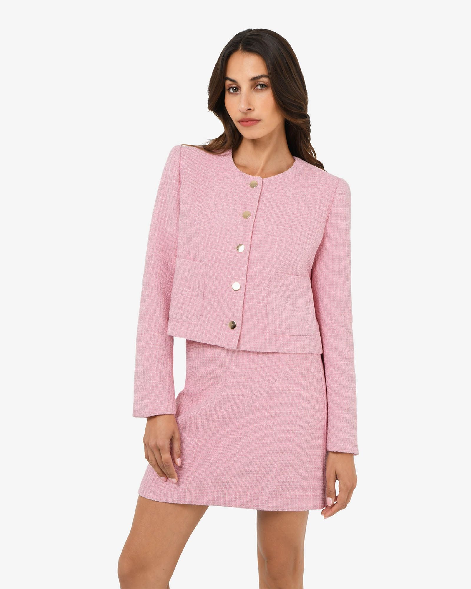 Cynthia Crop Tweed Jacket